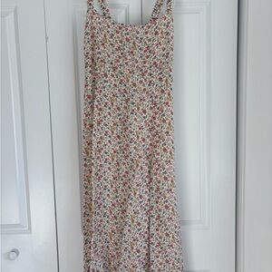 Reformation Cream Floral Dress